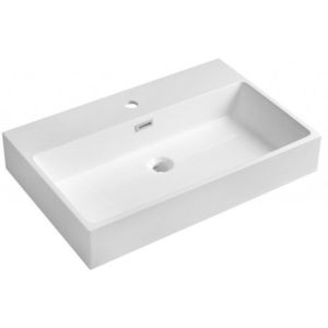 SAPHO - AQUATIC umývadlo, liaty mramor, 70x46cm, biela AT070 vyobraziť