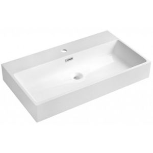 SAPHO - AQUATIC umývadlo, liaty mramor, 80x46cm, biela AT080 vyobraziť