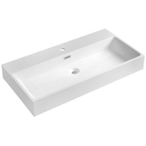 SAPHO - AQUATIC umývadlo, liaty mramor, 90x46cm, biela AT090 vyobraziť