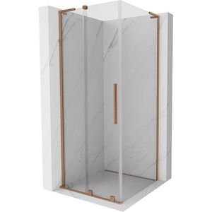 MEXEN/S - Velar L sprchovací kút, posuvné dvere 120 x 120, transparent, meď kartáčovaná 871-120-120-03-65 vyobraziť