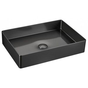 SAPHO - AURUM nerezové umývadlo 50x35cm, vrátane výpuste, gun metal AU103 vyobraziť