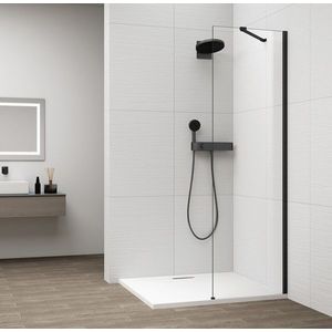 POLYSAN - ESCA BLACK MATT jednodielna sprchová zástena na inštaláciu k stene, číre sklo, 400 ES1040-02 vyobraziť