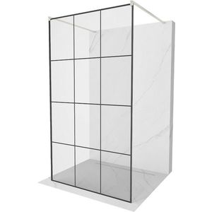 MEXEN/S - Kyoto samostatne stojaca sprchová zástena 100 x 200, čierny vzor 8 mm, nikel kartáčovaná 800-100-002-97-77 vyobraziť