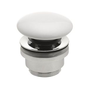 SAPHO - Umývadlová výpust 5/4", click-clack, keramická zátka, 5-63, biela WEH060 vyobraziť