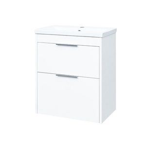 Mereo Vigo, kúpeľňová skrinka s keramickým umývadlom 61 cm, biela CN311 vyobraziť