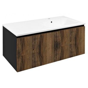 SAPHO - LOREA skrinka 100x46x51, 5cm (30+70cm), pravá, dub collingwood/čierna matná LE070-1935-R-03 vyobraziť