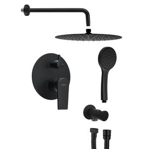 SAPHO SAPHO - KAI podomietkový sprchový set s pákovou batériou, otočný prepínač, 2 výstupy, čierna matná KA43/15-01 vyobraziť