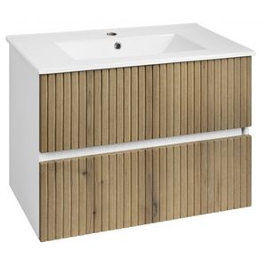 AQUALINE - PANEDA STRIP umývadlová skrinka 74, 5x55x45, 2cm, dub emporio PN375 vyobraziť