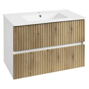 AQUALINE - PANEDA STRIP umývadlová skrinka 79, 5x55x45, 2cm, dub emporio PN380 vyobraziť