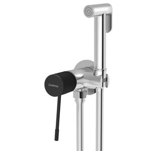 SAPHO - SOLARIS podomietková bidetová batéria so Stop sprškou, guľaty, chróm/čierna mat WD040CB vyobraziť