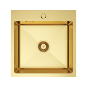 VELAZO Zlatý oceľový drez s jednou misou 46 x 45 cm, Velazo VELAZ4645G vyobraziť
