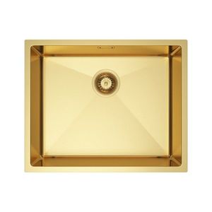 VELAZO Zlatý oceľový drez s jednou misou 54 x 44 cm Velazo VELAZ5444G vyobraziť