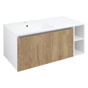 SAPHO - LOREA skrinka 100x46x51, 5cm (80+20cm), ľavá, dub Alabama/biela matná LE080-2231-L-02 vyobraziť