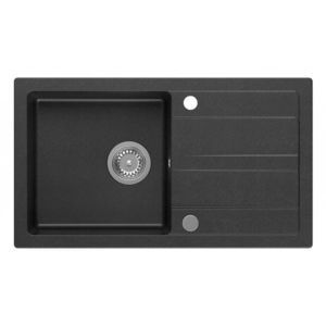 SAPHO SAPHO - Drez granitový zabudovateľný s odkvapom, 77x44cm, čierny GR7204 vyobraziť