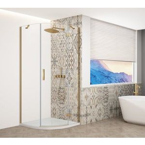 GELCO TRINITY GOLD štvrťkruhový kút 900x900 pravý, číre sklo, GT6590CR-G GT6590CR-G vyobraziť