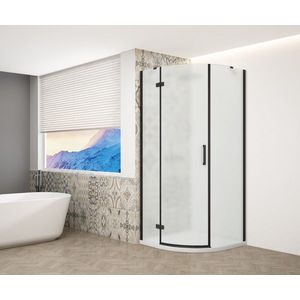 GELCO TRINITY BLACK štvrťkruhový kút 900x900 pravý, matné sklo, GT6590MR-B GT6590MR-B vyobraziť