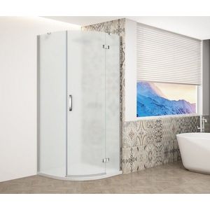 GELCO TRINITY CHROM štvrťkruhový kút 900x900 pravý, matné sklo, GT6590MR-CH GT6590MR-CH vyobraziť