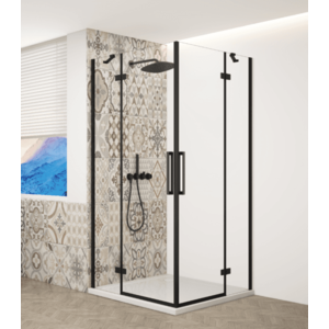 GELCO - TRINITY BLACK štvorcový kút 800x800 rohový vstup, číre sklo, GT2280-80C-B GT2280-80C-B vyobraziť