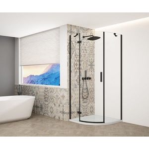 GELCO TRINITY BLACK štvrťkruhový kút 900x900 ľavý, číre sklo, GT6590CL-B GT6590CL-B vyobraziť