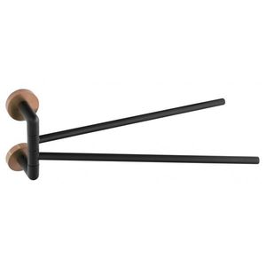 SAPHO - LARISSA dvojitý držiak uterákov otočný 350, čierna/meď mat WS021BC vyobraziť