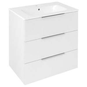 SAPHO - CIRASA umývadlová skrinka 69, 8x75x46cm, 3x zásuvka, biela lesk CR731-3030 vyobraziť