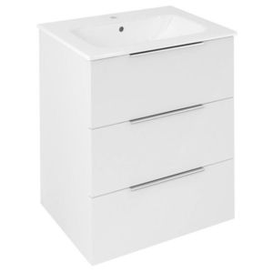 SAPHO - CIRASA umývadlová skrinka 59, 2x75x46cm, 3x zásuvka, biela lesk CR631-3030 vyobraziť