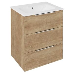 SAPHO - CIRASA umývadlová skrinka 59, 2x75x46cm, 3x zásuvka, dub Alabama CR631-2222 vyobraziť
