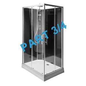AQUALINE - GRANVIK sprchovací box 800x1200x2180 komponent 3/4 zadné tmavé sklo 19-120-09-12-00 vyobraziť