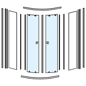 AQUALINE - Sklo pre BLS900, pohybliva časť NDBLS900-2 vyobraziť