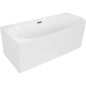 MEXEN/S - Gia voľne stojaca rohová vaňa reliéf ľavá 170 x 80, biela lesk, sifón a prepad grafit kartáčovaná 52701708000L-66 vyobraziť