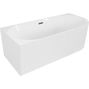 MEXEN/S - Gia voľne stojaca rohová vaňa reliéf ľavá 170 x 80, biela lesk, sifón a prepad grafit metal 52701708000L-95 vyobraziť