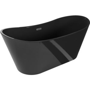 MEXEN/S - Montana vaňa voľne stojaca 170 x 80, čierna, sifón a prepad grafit metal 52011708070-95 vyobraziť