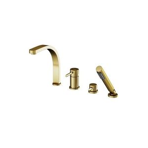 BESCO - 4 - otvorová vaňová batéria DECCO zlatá brúsená s príslušenstvom BABWD4BZ vyobraziť