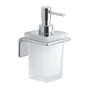 Gedy - IL GIGLIO závesný dávkovač mydla, mliečne sklo, chróm A98113 vyobraziť