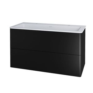 Mereo Siena, kúpeľňová skrinka s umývadlom z liateho mramoru 101 cm, čierna mat CN442M2 vyobraziť