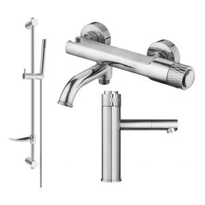 MEXEN/S - Diamond DF70 Set umývadlovej a vaňovej batérie s príslušenstvom, chróm 71503DF70-00 vyobraziť