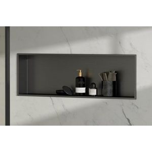 SAPHO - DENBO zapustená polica do obkladu, 810x270, nerezová ocel, gun metal 1301-82B vyobraziť