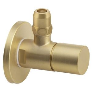 SAPHO - Rohový ventil s matkou, guľatý, 1/2"x 3/8", zlato mat SL019 vyobraziť