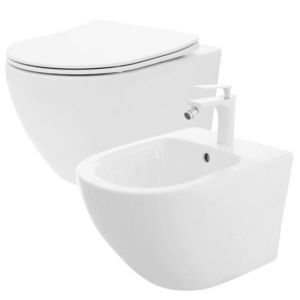 REA/S - SET závesné WC Carlo Flat Mini Rimless + Bidet Carlo Mini REA-C2760 + REA-C2276 vyobraziť
