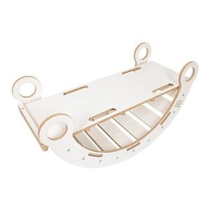 Biela hojdačka z borovicového dreva 39x75x38 cm Montessori – Meowbaby vyobraziť