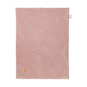 Ružová menčestrová detská deka 100x77 cm – Meowbaby vyobraziť