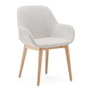 Béžové čalúnené jedálenské kreslo Konna – Kave Home vyobraziť