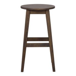 Tmavohnedé barové stoličky v súprave 2 ks z dubového dreva (výška sedadla 65 cm) Austin – Rowico vyobraziť
