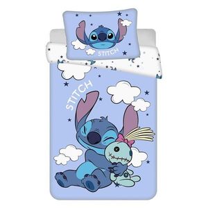 Modré bavlnené detské obliečky do postieľky 100x135 cm Lilo & Stitch "Clouds" – Jerry Fabrics vyobraziť
