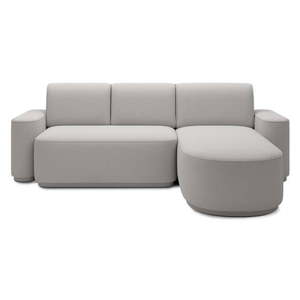 Svetlosivá ženilková rozkladacia/s úložným priestorom rohová pohovka (pravý roh/s leňoškou) Aurumm – ELTAP vyobraziť