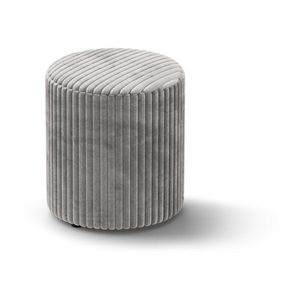 Svetlosivý menčestrový taburet Dia – Micadoni vyobraziť