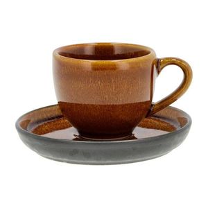 Jantárová keramická šálka na espresso 70 ml Gastro Black/Amber – Bitz vyobraziť