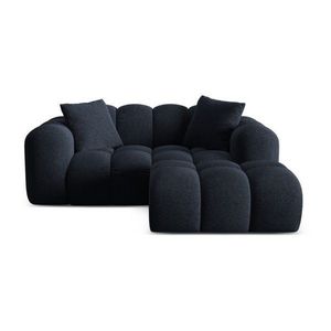 Tmavomodrá ženilková rohová pohovka (pravý roh/s leňoškou) Treno – Cosmopolitan Design vyobraziť