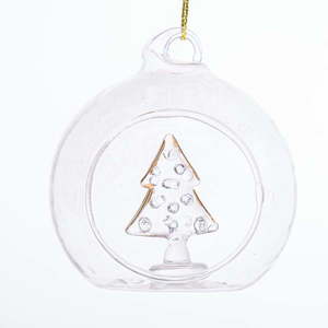 Sklenená vianočná ozdoba ø 6 cm Tree – Dakls vyobraziť