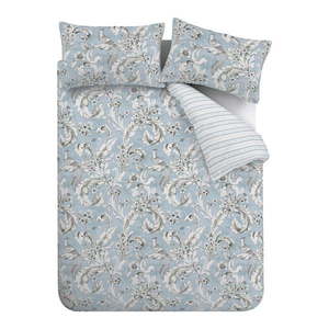 Bielo-modré obliečky na jednolôžko 135x200 cm Regal Floral – Catherine Lansfield vyobraziť